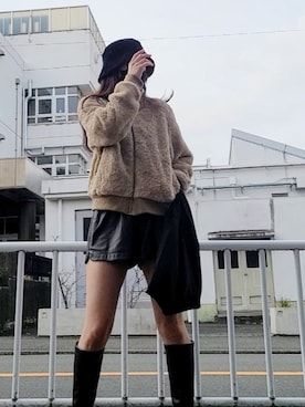 「no brand（ノーブランド）のアイテム（その他アウター）」を使った、マリアさん（レディース・159cm）の春コーディネート