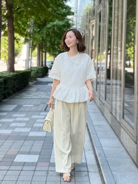 「Valextra（ヴァレクストラ）のアイテム」を使った、sakiさん（レディース・158cm）の夏コーディネート