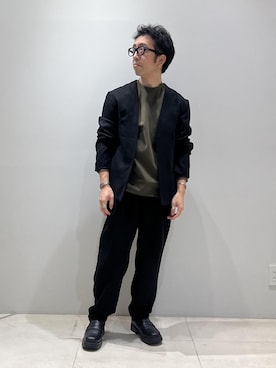 「アイテム（ローファー）」を使った、Yuuki Mizさん（メンズ・165cm・40代）の秋コーディネート