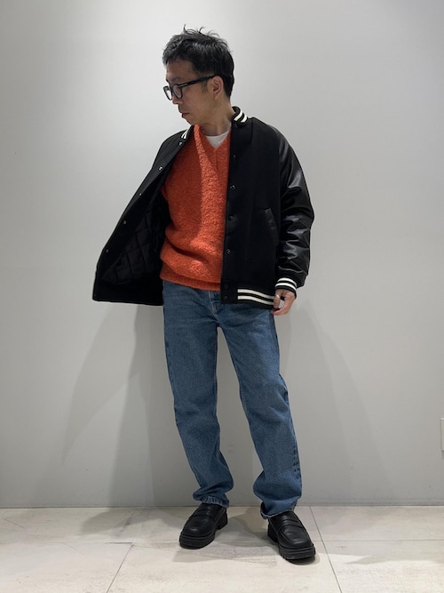 現行新品 ADAM ET ROPÉ バックVネック オーバーサイズ ニット 長袖 ADAM ET ROPE´ バックVネック オーバーサイズ ニット 長袖