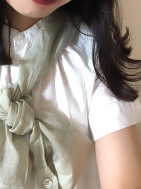 「アパレルスタッフ」｜「アイテム（シャツワンピース）」を使った、まめくまさん（レディース・152cm）の夏コーディネート
