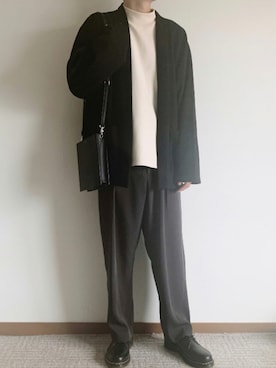 「秋トレンド2021」｜「アイテム（セットアップ）」を使った、masakiさん（メンズ・175cm）の秋コーディネート