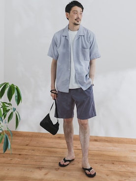 「BURLAP OUTFITTER（バーラップアウトフィッター）のアイテム」を使った、DOORS MENSさん（メンズ・178cm）の夏コーディネート