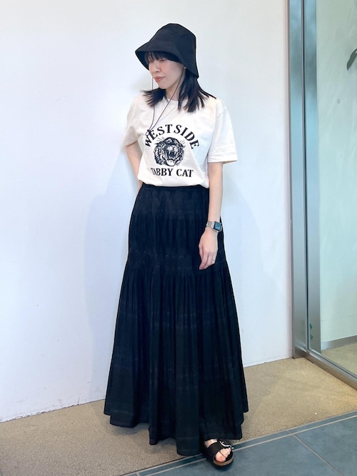 特別セール！ADAM ET ROPE 黒柄プリーツスカート ADAM ET ROPE'（アダムエロペ）の「【WEB限定】ボーダープリーツ