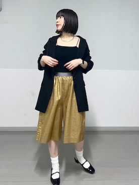 「Americana」｜「アイテム（ジャケット/アウター）」を使った、miku.さん（レディース・153cm）の冬コーディネート