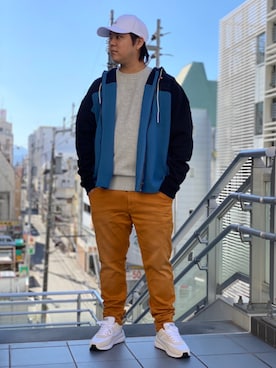 「DIESEL（ディーゼル）のアイテム（帽子）」を使った、YUSUKEさん（メンズ・173cm）の秋コーディネート