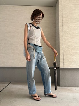 「LE TALON（ルタロン）のアイテム」を使った、おきゅさん（レディース・167cm）の夏コーディネート