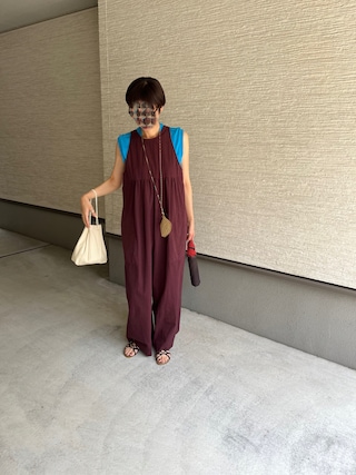 6（ロク）の「＜6(ROKU)＞COTTON GATHER ALL IN ONE/オールインワン