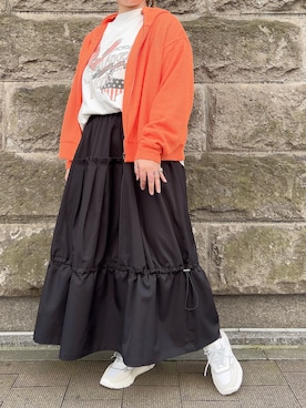 「D.A.T.E.（デイト）のアイテム」を使った、クロマメさん（レディース・161cm）の秋コーディネート