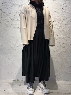 「RUN OF（ランオブ）のアイテム」を使った、クロマメさん（レディース・161cm）の冬コーディネート