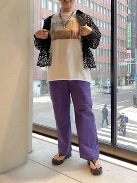 「NAKAGAMI（ナカガミ）のアイテム」を使った、クロマメさん（レディース・161cm）の夏コーディネート