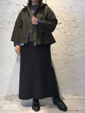 「TATRAS（タトラス）のアイテム（ブルゾン）」を使った、クロマメさん（レディース・161cm）の冬コーディネート