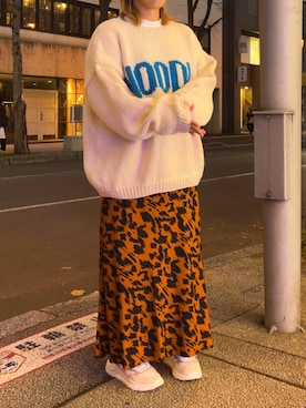 「D.A.T.E.（デイト）のアイテム」を使った、クロマメさん（レディース・161cm）の秋コーディネート