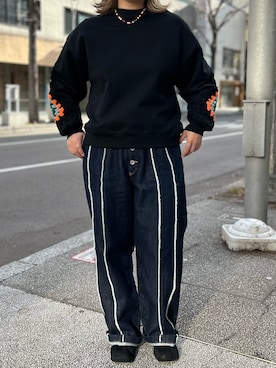 「DISCOVERED（ディスカバード）のアイテム」を使った、クロマメさん（レディース・161cm）の冬コーディネート