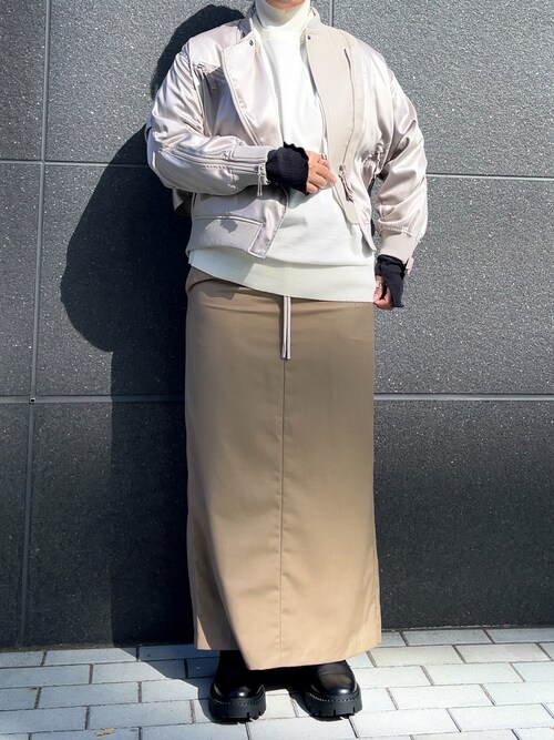 セール】DROIT BELLO（ドロイトベロ）サテン切替スカート（スカート