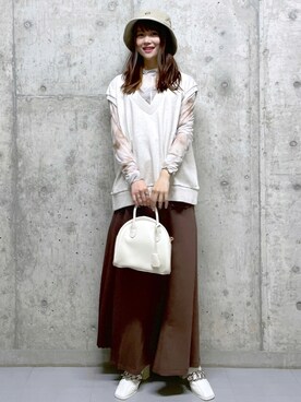 「PBLIM（ページボーイリム）の【PAGEBOYLIM】シアータートルインナー（Tシャツ/カットソー）」を使った、みはさん（レディース・155cm）の夏コーディネート