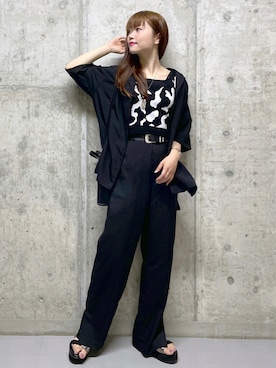 「PAGEBOY（ページボーイ）の【CORE】カウガラビスチェ（その他トップス）」を使った、みはさん（レディース・155cm）の夏コーディネート