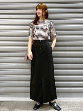 「PAGEBOY（ページボーイ）のチェーンスタッズショルダー（ショルダーバッグ）」を使った、みはさん（レディース・155cm）の夏コーディネート