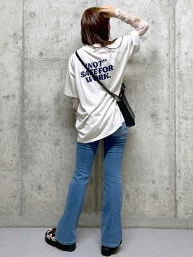 「PBLIM（ページボーイリム）の【PAGEBOYLIM】シアータートルインナー（Tシャツ/カットソー）」を使った、みはさん（レディース・155cm）の夏コーディネート