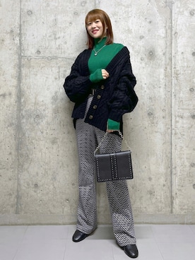 「PAGEBOY（ページボーイ）のチェーンスタッズショルダー（ショルダーバッグ）」を使った、みはさん（レディース・155cm）の秋コーディネート