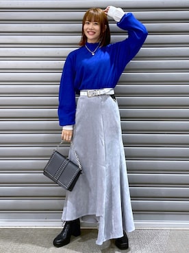 「PAGEBOY（ページボーイ）のチェーンスタッズショルダー（ショルダーバッグ）」を使った、みはさん（レディース・155cm）の秋コーディネート