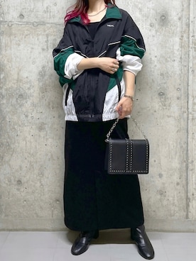 「PAGEBOY（ページボーイ）のチェーンスタッズショルダー（ショルダーバッグ）」を使った、みはさん（レディース・155cm）の秋コーディネート