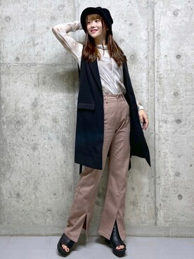 「PBLIM（ページボーイリム）の【PAGEBOYLIM】シアータートルインナー（Tシャツ/カットソー）」を使った、みはさん（レディース・155cm）の夏コーディネート