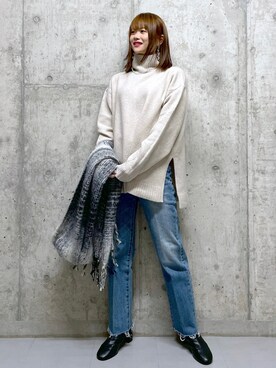「ストレッチブーツ」｜みはさん（レディース・155cm・20代）の冬コーディネート