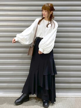 「PAGEBOY（ページボーイ）のチェーンスタッズショルダー（ショルダーバッグ）」を使った、みはさん（レディース・155cm）の夏コーディネート