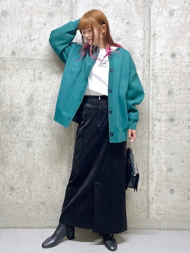 「PAGEBOY（ページボーイ）のチェーンスタッズショルダー（ショルダーバッグ）」を使った、みはさん（レディース・155cm）の秋コーディネート