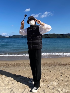 「Y's（ワイズ）のアイテム（スラックス）」を使った、かふぇらてさん（メンズ・171cm）の冬コーディネート