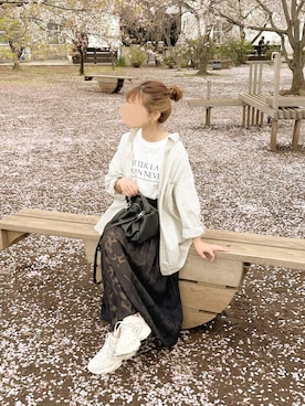 「sakishimatokyo（サキシマトーキョー）のアイテム」を使った、chocoさん（レディース・153cm）の春コーディネート