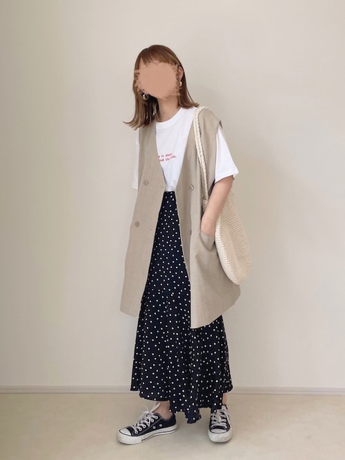 ZOZO限定】アソート柄マーメイドスカート（ドット・ダルメシアン