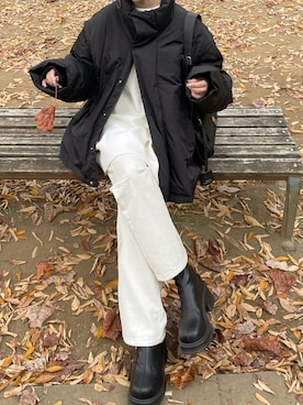 「アイテム（ニット/セーター）」を使った、chocoさん（レディース・153cm）の秋コーディネート