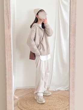 「chocomee（チョコミー）のアイテム」を使った、chocoさん（レディース・153cm）の冬コーディネート