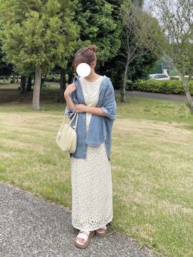 「アイテム（シャツ/ブラウス）」を使った、chocoさん（レディース・153cm）の夏コーディネート