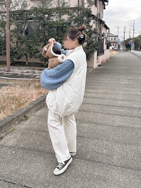 「しまむら（シマムラ）のアイテム（ジャケット/アウター）」を使った、chocoさん（レディース・153cm）の冬コーディネート