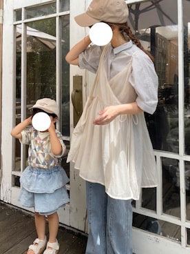 「アイテム（キャミソール）」を使った、chocoさん（レディース・153cm）の秋コーディネート