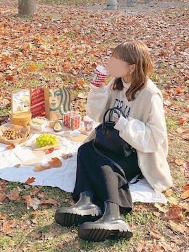 「chocomee（チョコミー）のアイテム」を使った、chocoさん（レディース・153cm）の冬コーディネート