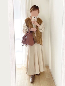 「Kastane」｜「アイテム（モッズコート）」を使った、chocoさん（レディース・153cm）の冬コーディネート