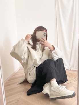 「Java（ジャバ）のアイテム（ブルゾン）」を使った、chocoさん（レディース・153cm）の秋コーディネート