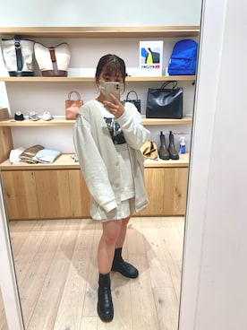 「mystic（ミスティック）のアイテム（スウェット）」を使った、𝗇𝖺𝗍𝗌𝗎𝗆𝗂さん（レディース・150cm）の春コーディネート