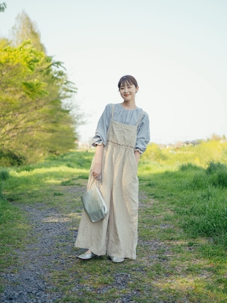 m*m様 最終値下げ　nest robe リネン襟付きサロペット　ゆべし着用 1713107773_320.jpg