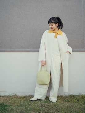 「#今日のコーデ」｜「アイテム（サロペット/オーバーオール）」を使った、ゆべしさん（レディース・160cm）の冬コーディネート