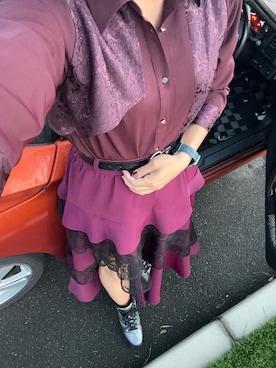 「アイテム（スカート）」を使った、おささん（メンズ・168cm）の秋コーディネート