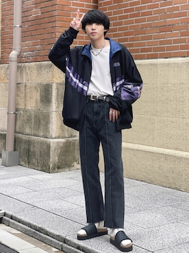 「MONKEY TIME（モンキータイム）のアイテム（パンツ）」を使った、がーさん（メンズ・177cm）の秋コーディネート