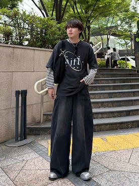 「ajouter flow（アジューテフロー）のアイテム」を使った、がーさん（メンズ・177cm）の春コーディネート