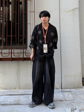 「ajouter flow（アジューテフロー）のアイテム（バッグ）」を使った、がーさん（メンズ・177cm）の夏コーディネート