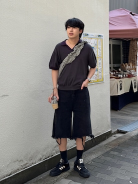 「OUAT（オーユーエーティー）のアイテム」を使った、がーさん（メンズ・177cm）の夏コーディネート