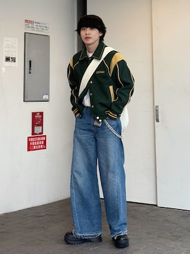 「SHINYAKOZUKA（シンヤコヅカ）のアイテム（シューズ）」を使った、がーさん（メンズ・177cm）の秋コーディネート